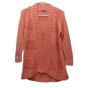 Lille Cardigan knitting pattern front open Long sleeve s Small in Orange